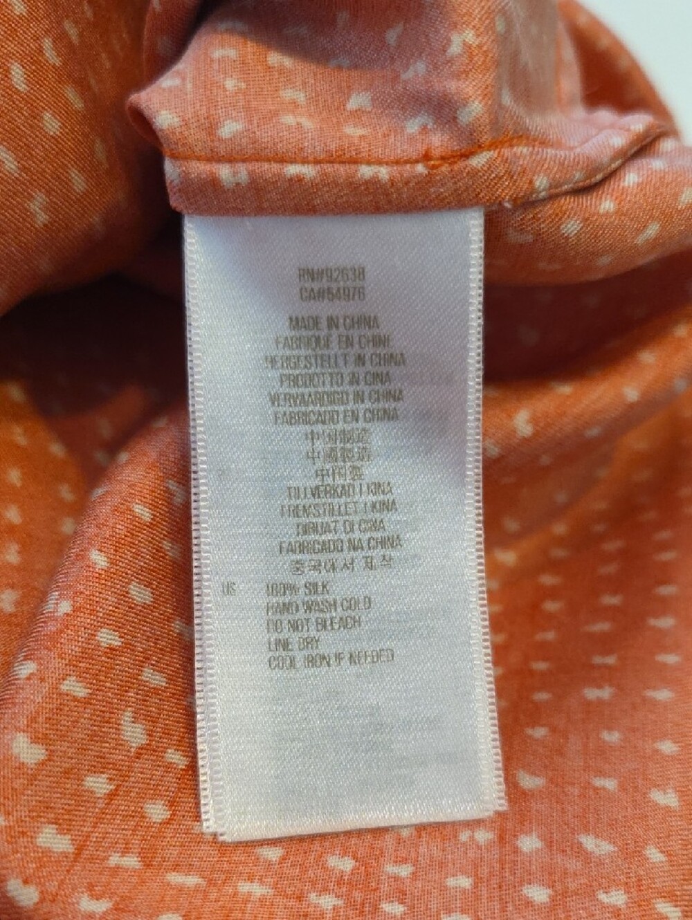 Fossil Silk Sleeveless Popover Tunic Top Coral Red Geometric US 4 Boho Casual - Picture 10 of 12